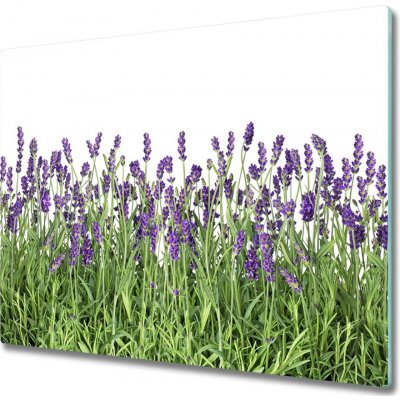 Sklenena krajeci deska Květiny z levandule 60x52 cm – Zboží Dáma