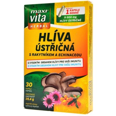 Maxi Vita Herbal Hlíva ústřičná s rakytníkem a echinaceou 30 kapslí 19,4 g