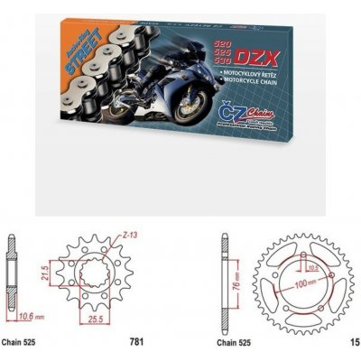 ČZ Řetězová sada Benelli 500 Leoncino 17-18 | Zboží Auto