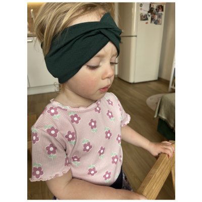 Jsem máma Čelenka s uzlem Lahvově zelená – Zboží Dáma