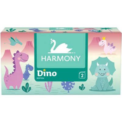 Harmony Dino papírové kapesníčky v krabičce 2-vrstvé 150 ks – Zboží Mobilmania