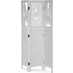 Autronic Paraván dřevěný EF-L175 WT bílý – Zboží Dáma