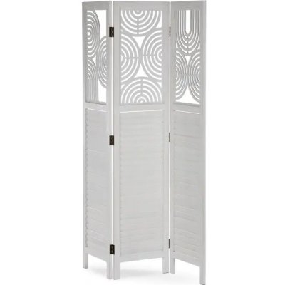 Autronic Paraván dřevěný EF-L175 WT bílý – Zboží Dáma