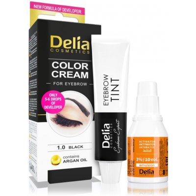 Delia Cosmetics Cameleo krémová profesionální barva na obočí 1.0 Black 15 ml – Hledejceny.cz