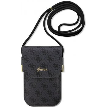 Pouzdro Guess PU 4G Metal Logo Script Phone Bag černé GUOWBP4SNSK