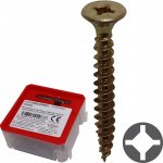 Vrut do dřeva se zapuštěnou hlavou UQ FLAT 5 x 40 mm, drážka UNIQUADREX, celý závit, Q-box 90 ks + bit 8596119010686 – Hledejceny.cz