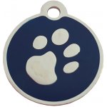 Bafpet Jednostranná psí známka kolečko Modrá Jednostranná 1,9cm 12M – Sleviste.cz