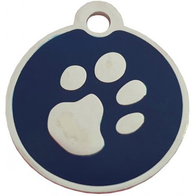 Bafpet Jednostranná psí známka kolečko Modrá Jednostranná 1,9cm 12M – Sleviste.cz