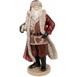 Clayre & Eef Vánoční dekorace socha Santa v červeném kabátku a knihami - 18*14*33 cm – Hledejceny.cz