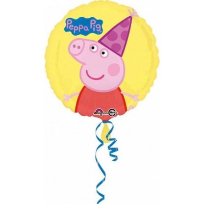 GoDan Balón foliový Prasátko Peppa Peppa Pig ŽLUTÝ 43 cm – Zbozi.Blesk.cz