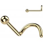 Steel Edge titanový piercing do nosu kulička SET23NOS01 Zlatá – Zboží Dáma