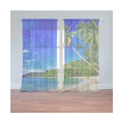Sablio Záclony Pláž 2: 2ks 150x250cm – Hledejceny.cz