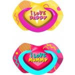 Canpol Babies symetrických silikon Neon Love Baby růžovo žlutá 2 ks – Sleviste.cz
