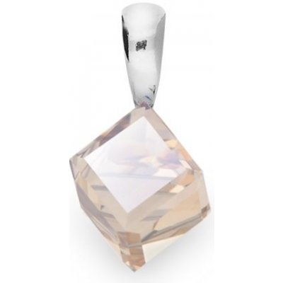 Spark Přívěsek se Swarovski Elements Cube Small, krystal ve tavru krychle zlaté barvy WJ48416GS