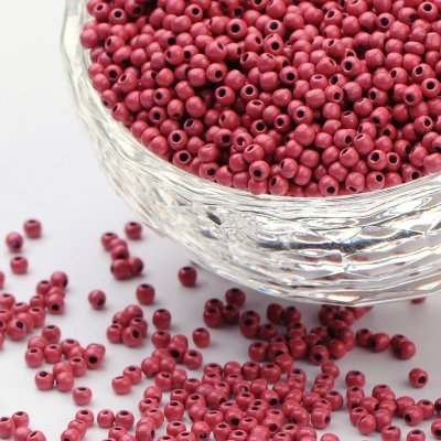 Skleněný rokajl - třešňový - třída A - 2 x 1,5 mm - 1 g – Hledejceny.cz