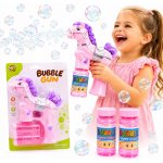 Automatický pistole na bubliny Koník Bubble Gun Světlo Hudba 2 tekutiny LED – Zboží Mobilmania