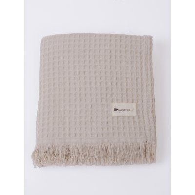 MKLuzkoviny.cz Vaflový pléd přírodní 140x180 – Sleviste.cz