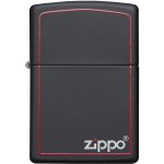 Zippo Mat benzínový te černý with & Border 26117 – Hledejceny.cz