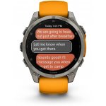 Garmin Fenix 8 AMOLED 47mm Sapphire Titanium Graphite/Orange 010-02904-11 – Zboží Živě