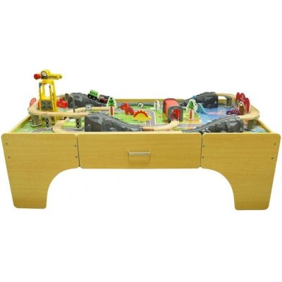 4iQ Dřevěný vláček Vláčkodráha KRYŠTOF DINO PARK 70 ks hrací stůl – Hledejceny.cz