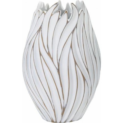 Mauro Ferretti Honduras váza Ø 27x41,5 cm bílá omytá – Sleviste.cz