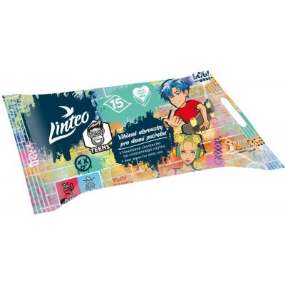 Linteo Teens Vlhčené ubrousky pro denní potřebu 15 ks – Hledejceny.cz