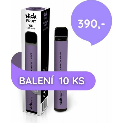 Nick Fruit RAINBOW SWEET 0 mg 10 ks – Zboží Dáma