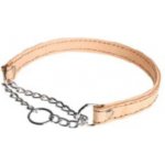 Zubíček Kožený stahovací obojek s řetízkem – Zboží Mobilmania