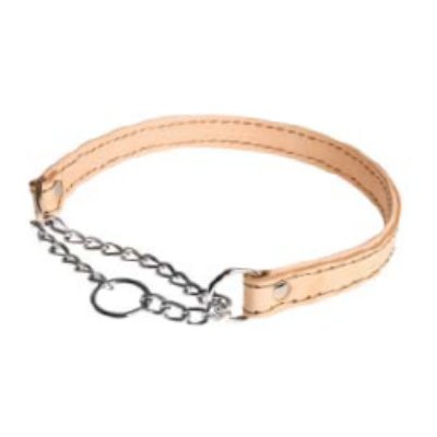 Zubíček Kožený stahovací obojek s řetízkem – Zboží Mobilmania