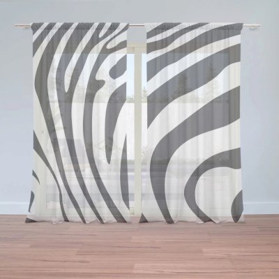 Záclony Vzor zebry: 2 ks - 150x250 cm - Sablio – Hledejceny.cz