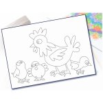 Radost v písku Šablona na pískování slepička s kuřátky A5 148 x 210 mm – Zboží Dáma