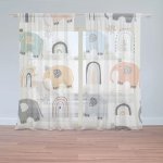 Sablio Záclony Animovaní sloni: 2ks 150x250cm – Hledejceny.cz
