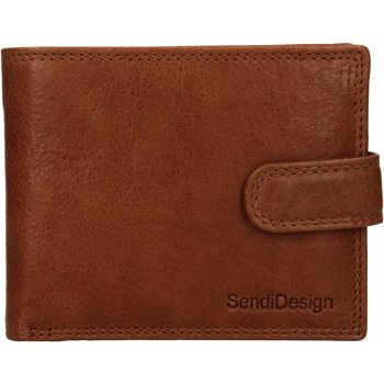 SendiDesign Pánská kožená peněženka Dowsn koňak