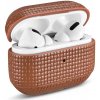 Pouzdro na sluchátka iCarer Leather Woven natural leather case pro AirPods Pro WMAP001-BN