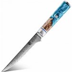SaKuRo Vykošťovací kuchyňský nůž z damaškové oceli Blue 15,2 cm – Sleviste.cz