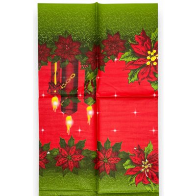 Tablecloth Vánoční červený ubrus 120x140 cm 01 Červená 120x140cm – Sleviste.cz