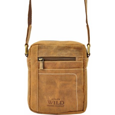 Always Wild malá hnědá kožená crossbody taška 250840-MH – Zboží Mobilmania