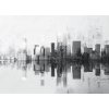 Tapety WEBLUX Fototapeta papír Digital cityscape with dots creating modern urban skyline - 796484552 , 254 x 184 cm