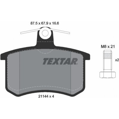 TEXTAR Brzdové desky 2114401 – Zboží Mobilmania