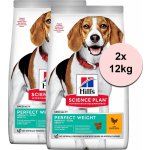 Hill’s Science Plan Adult Perfect Weight Medium Chicken 2 x 12 kg