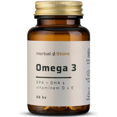 Omega 3 EPA + DHA ve formě triglyceridů s Vitamínem D + E 100 kapslí – Hledejceny.cz
