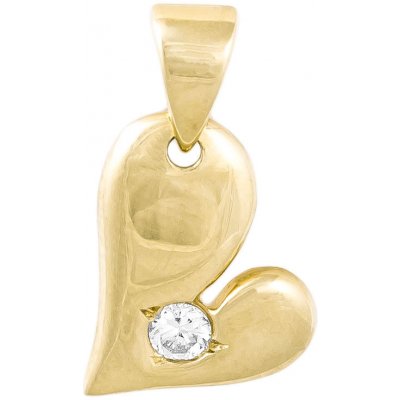 Gemmax Jewelry Zlatý přívěsek Srdíčko luxusní šperk se zirkonem GLPYB 00411 – Hledejceny.cz