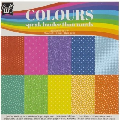 Creative Craft Group Sada jednostranných papírů 15 × 15cm Coloure – Hledejceny.cz