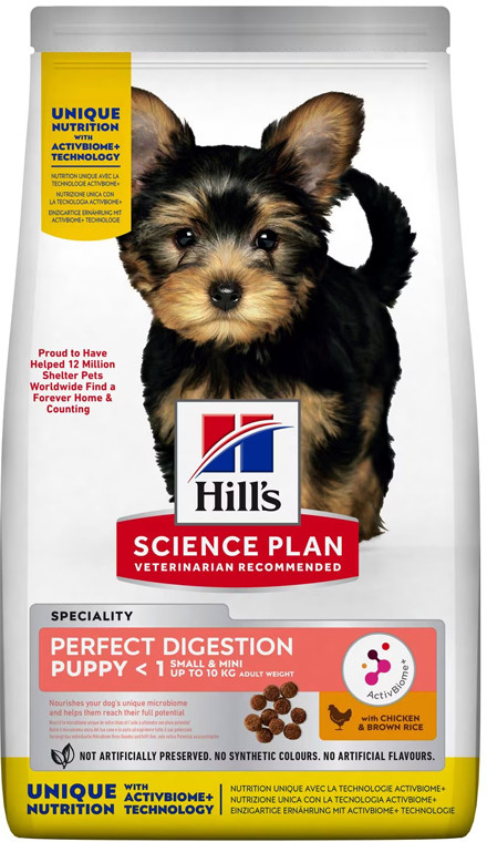 Hill’s Science Plan Puppy Perfect Digestion Activ Biome Small & Mini Breed Chicken & Rice 3 kg