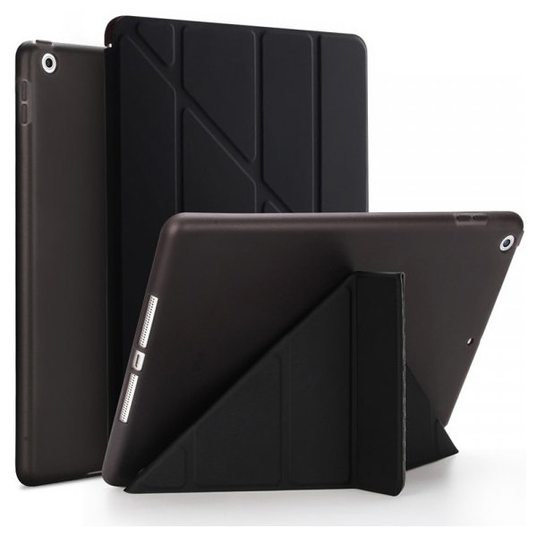Pouzdro na tablet SES 2v1 Smart flip cover + zadní silikonový ochranný obal pro Apple iPad 10.2" 2020 8. generace černý 7973