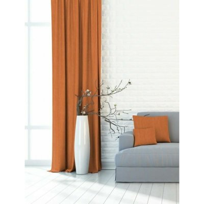 Zatemňovací dekorační závěs nebo látka, Blackout Žihaný, oranžový, 150 cm 150 cm – Hledejceny.cz