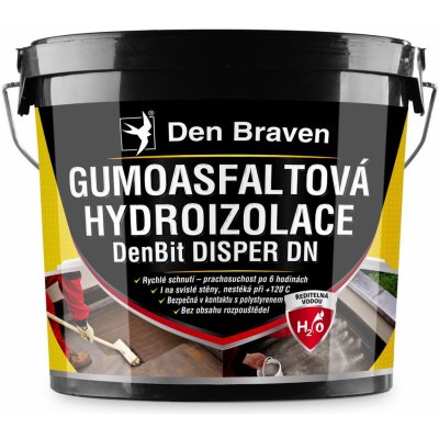 Den Braven DenBit Izolační bitumenový nátěr DISPER DN, 10 kg, tmavě hnědý 11009BI – Hledejceny.cz