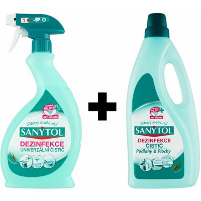 SANYTOL DUOPACK Dezinfekce Podlahy 1l + sprej univerzal 500 ml – Zboží Mobilmania