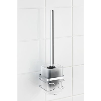 Wenko WC štětka BEZ VRTÁNÍ Premium kovově lesklá 38 x 9 x 10 cm – Hledejceny.cz