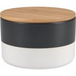 Keramická dóza s víkem Minimalist Zen průměr 12,2 cm černobílá – Zboží Dáma